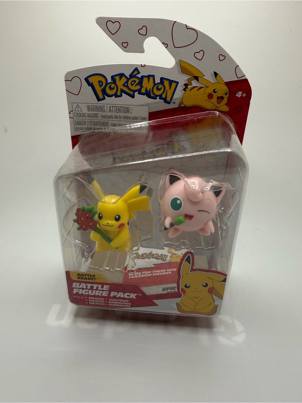 Pokemon Pikachu Jigglypuff Battle Figure pack toy valentines 2024 battle ready